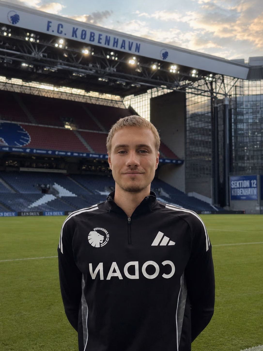 Magnus Høyer i Parken i forbindelse med sit arbejde i F.C. Københavns talentmiljø